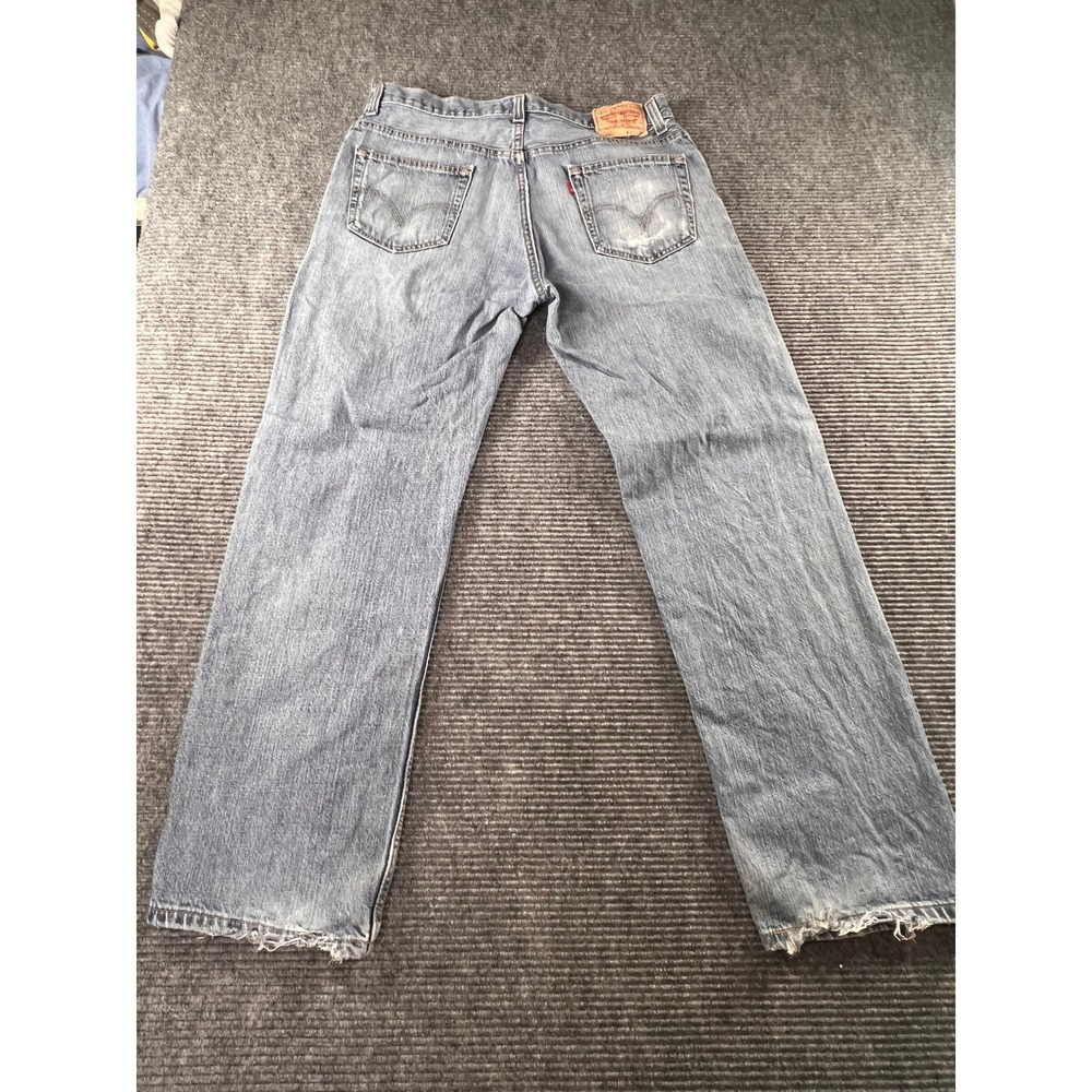 Levi's 559 Relaxed Straight Jeans Mens 36x32 Distressed Light Wash Denim Y2K - Picture 7 of 16